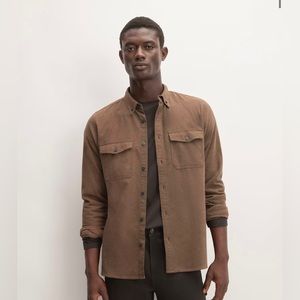 Everlane size XL brushed flannel shirt in ivory